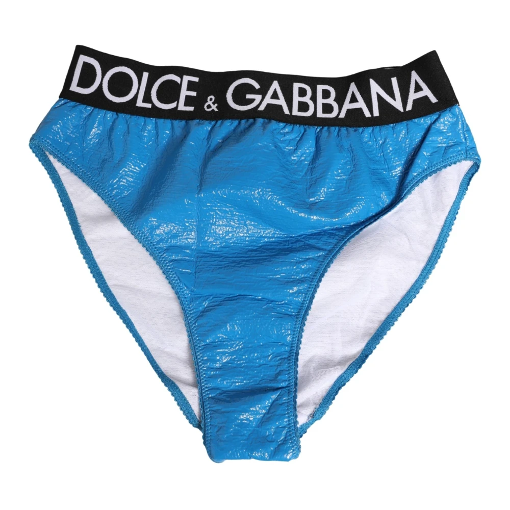 Dolce & Gabbana Women's Blue Underpants, S, High Waist Brief