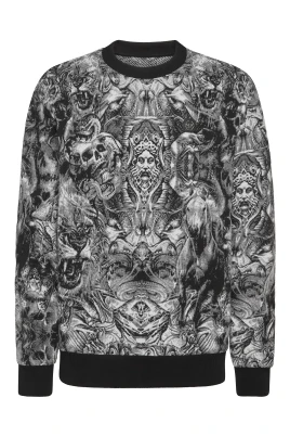 Knit Pullover Rund Hals LS Tattoo