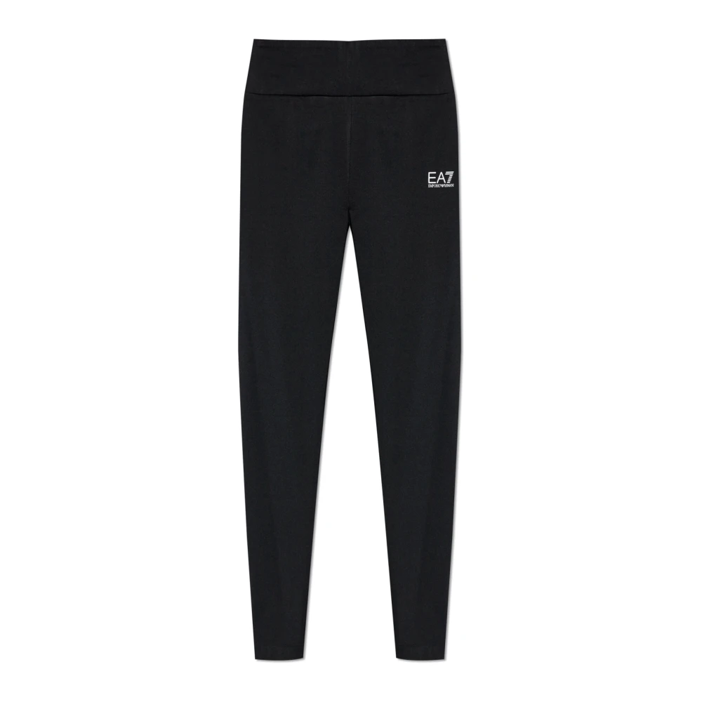 EA7 Emporio Armani High Waist Poly Leggings Black- Dames Black