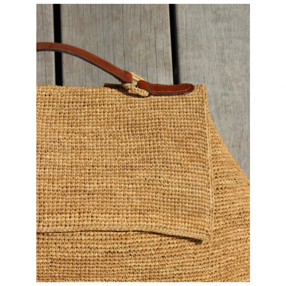 Ibeliv Lahady Raffia Handtas Beige Dames