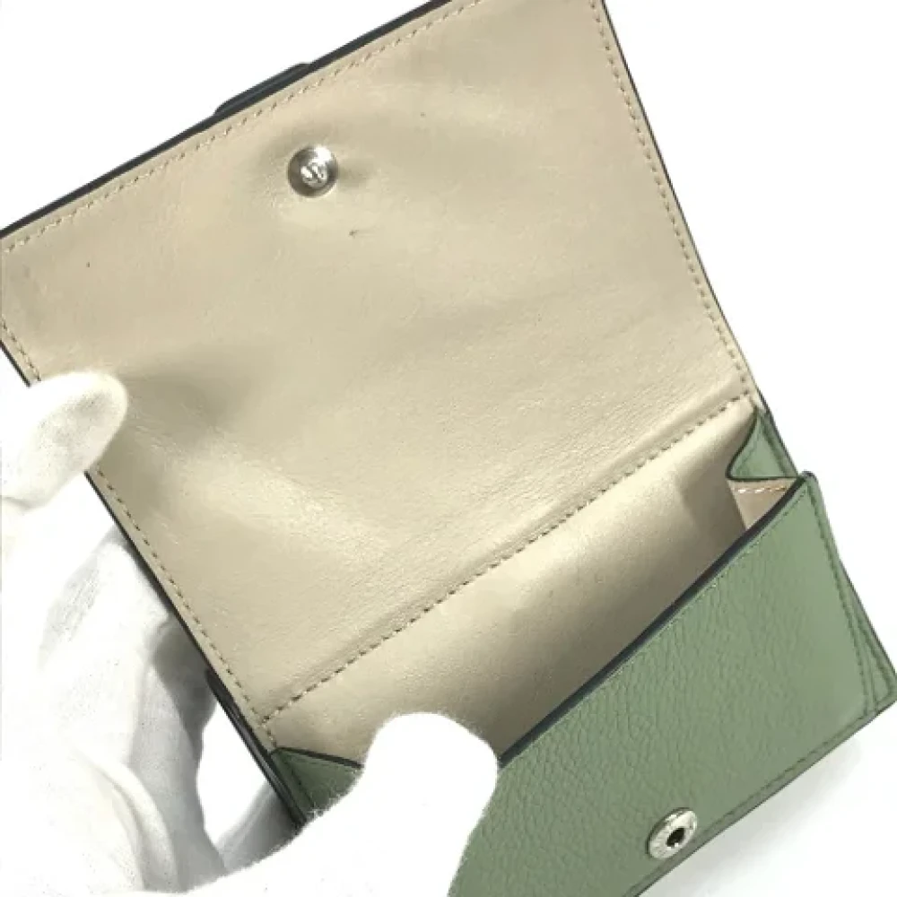 Loewe Pre-owned Leather wallets Green Dames