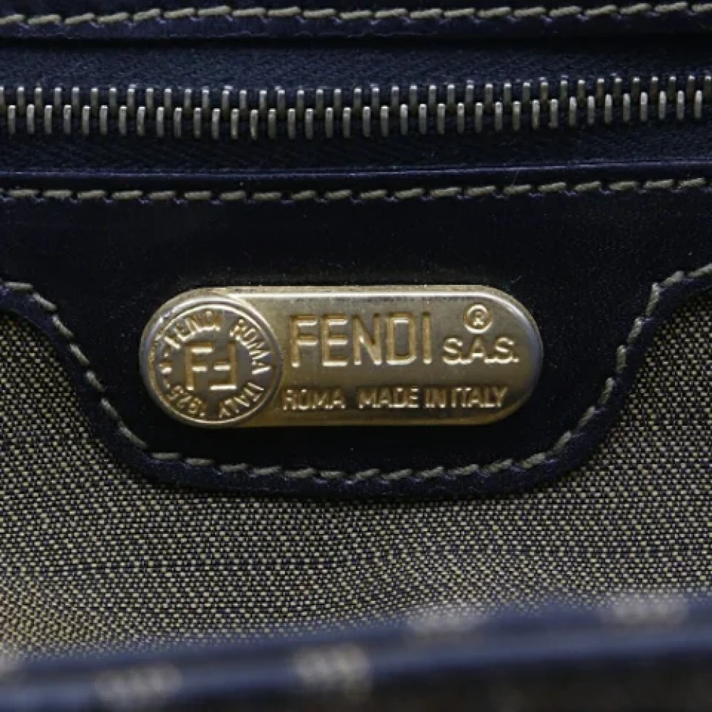 Fendi Vintage Pre-owned Canvas shoulder-bags Brown Dames