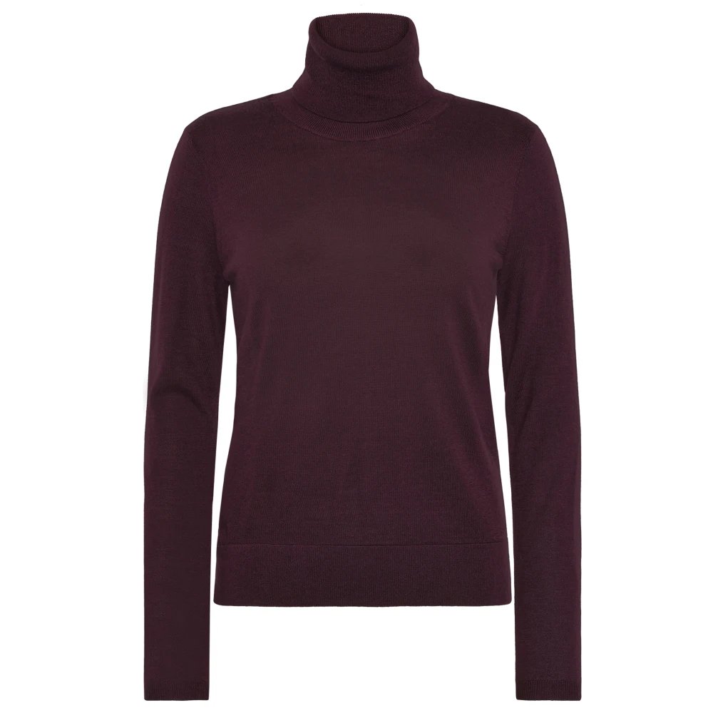 Emerson Renaldi Merino Wol Turtle Neck Sweater Bordeaux Red Dames