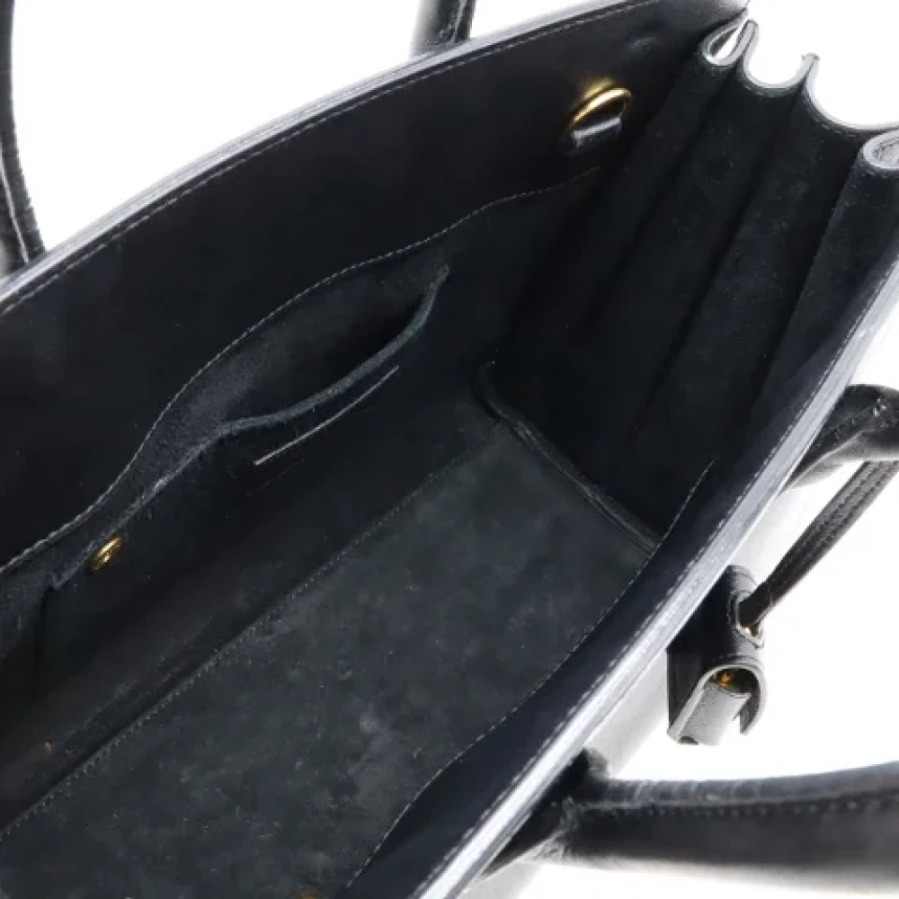 Yves Saint Laurent Vintage Pre-owned Leather handbags Black Dames