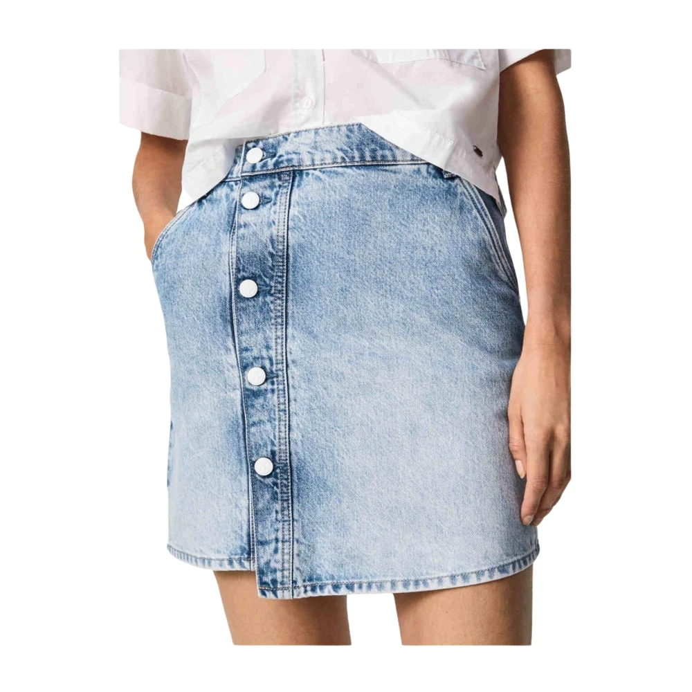 Pepe Jeans Women's Blue Denim Skirts, Xs, Hannah Skirt
