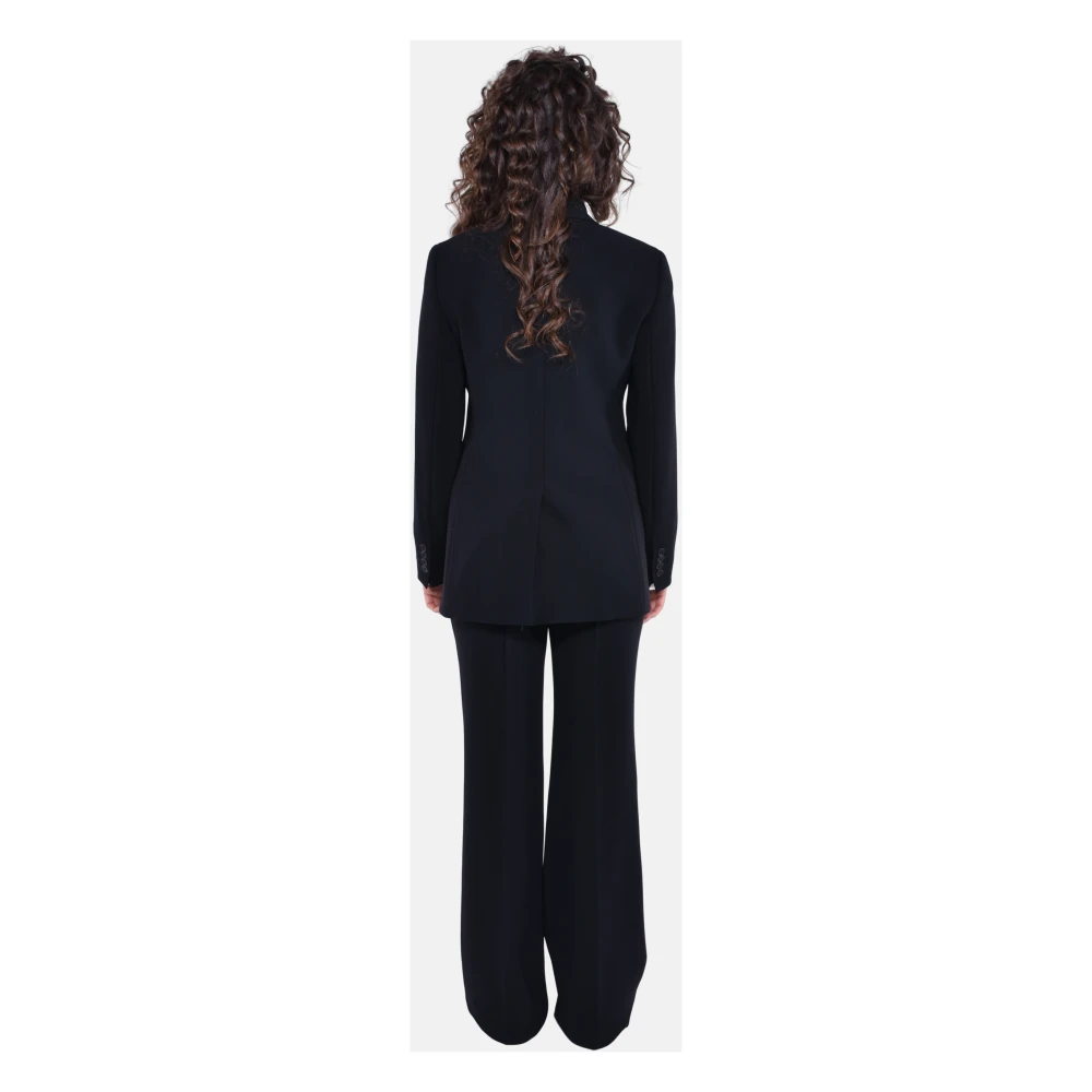 Max Mara Studio Getailleerde blazer met inkeping Black Dames