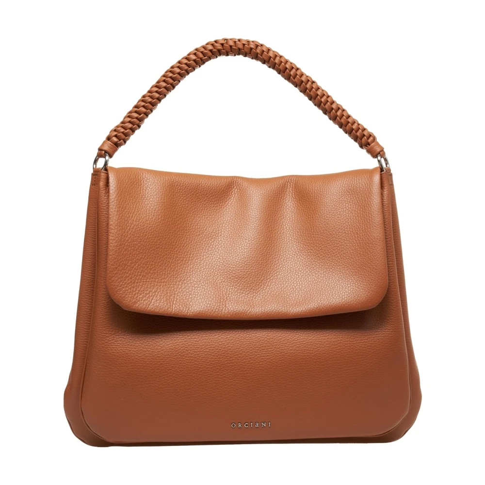 Orciani Damen Braun E Schultertasche Mit Metallic-Details