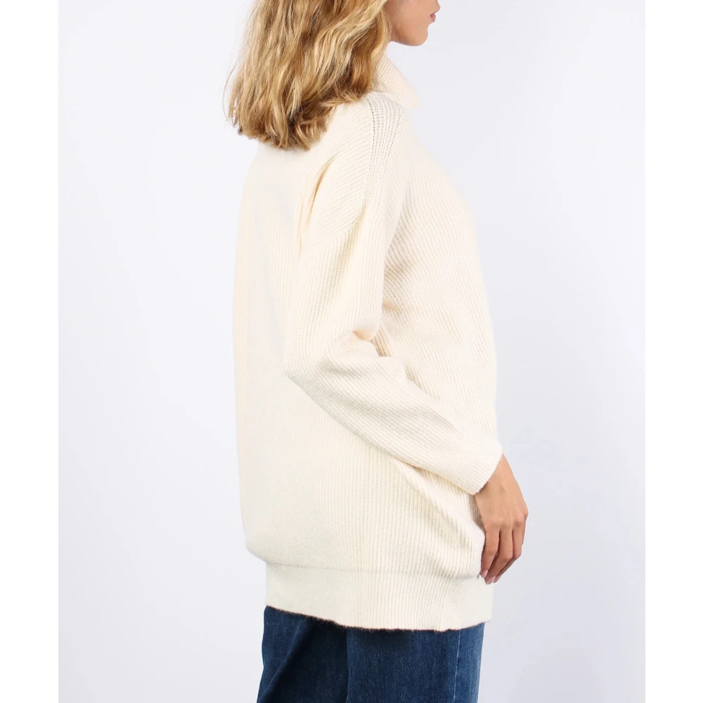 Manila Grace Trui met hoge hals Beige Dames