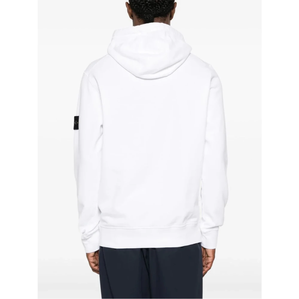 Stone Island Stijlvolle witte sweatshirt voor mannen White Heren