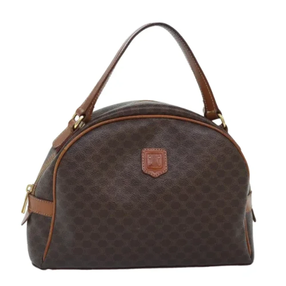 Celine Vintage Pre-owned Canvas handbags Brown Dames