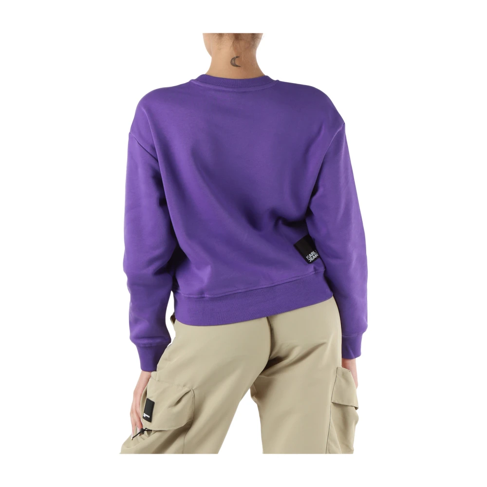 Karl Lagerfeld Katoen Logo Sweater Purple Dames