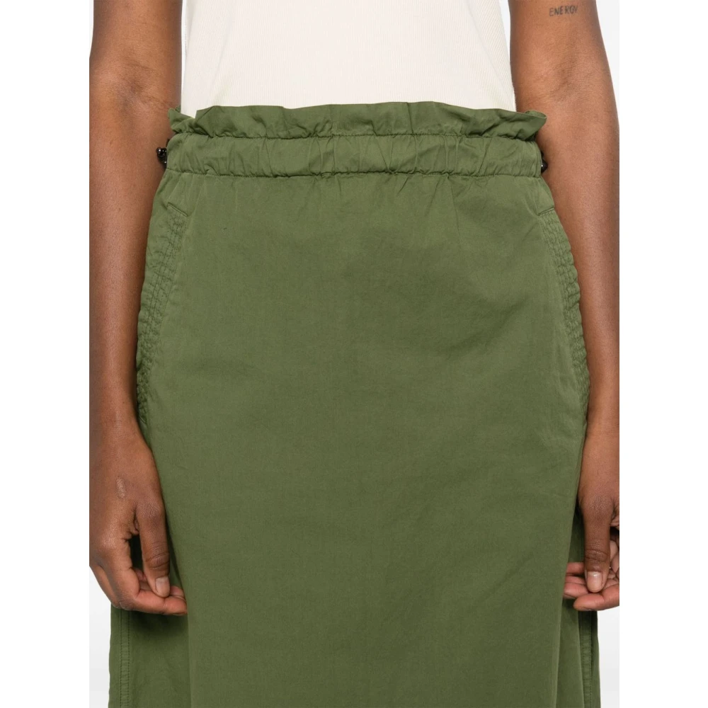 Woolrich Groene A-lijn Rok met Trekkoord Tailleband Green Dames
