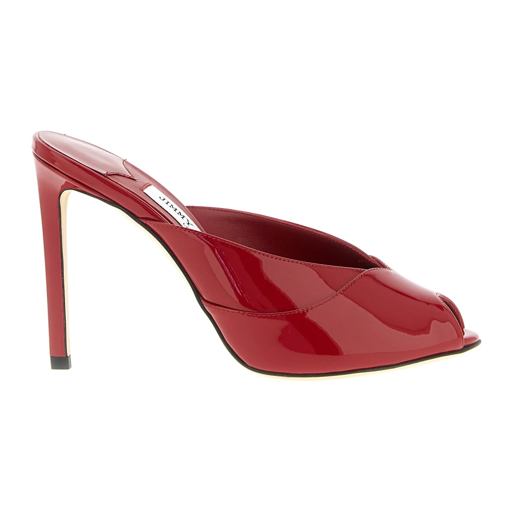 Jimmy Choo Women's Red Heeled Mules, 3 Uk, Brigitte Mule 100