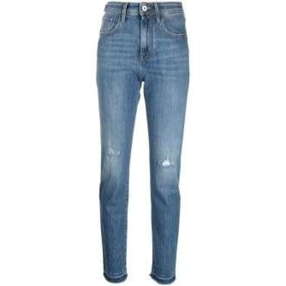 Jacob Cohën Straight-leg jeans met distressed effect Blue Dames