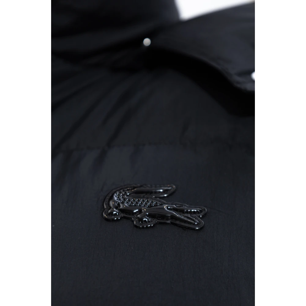 Lacoste Gewatteerde jas met logo Black Dames