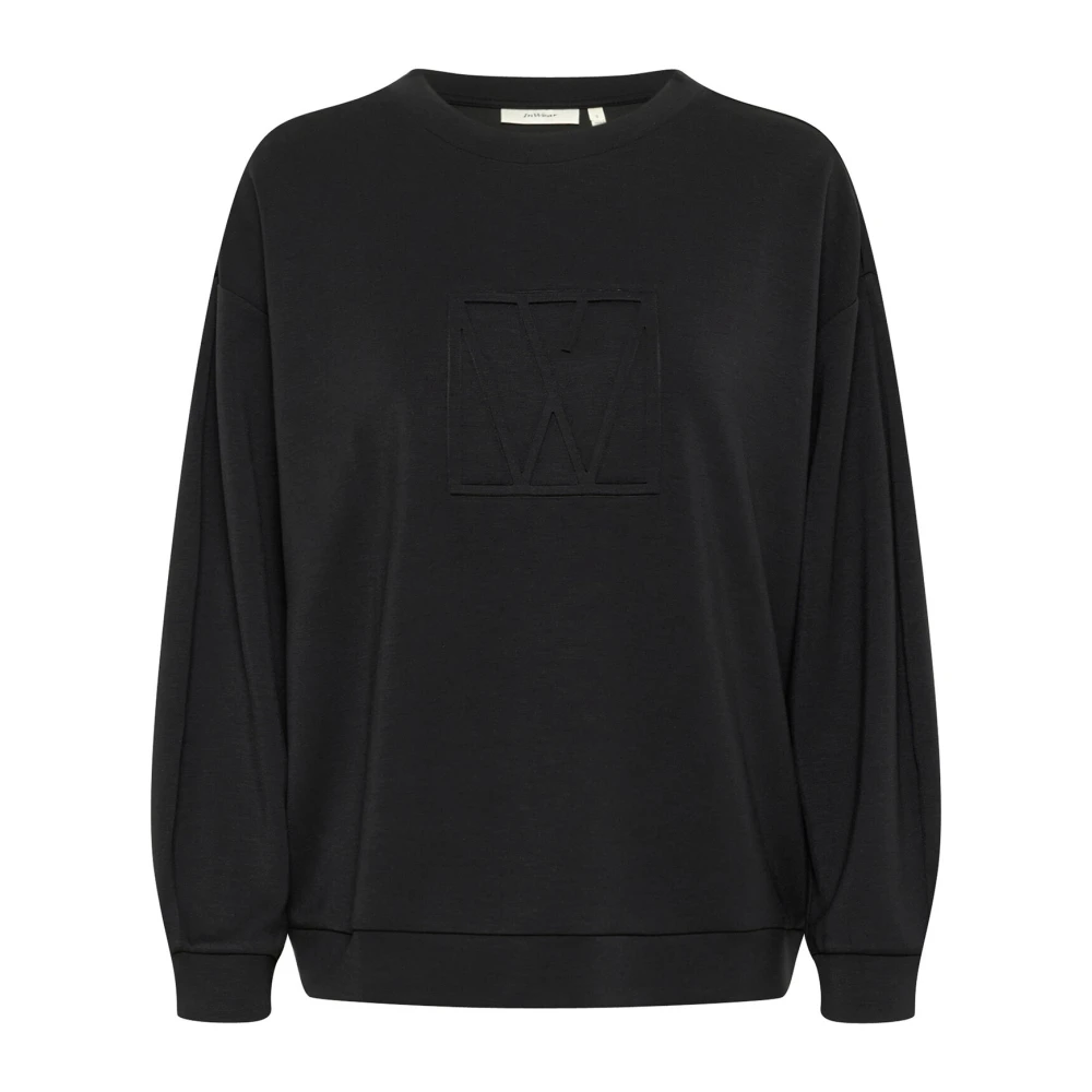 InWear Vincent Mono Sweatshirt met Cool Print Black Dames