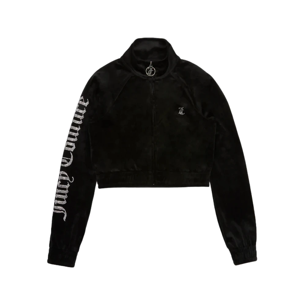 Juicy Couture Zwarte Velours Sportieve Trui Black Dames