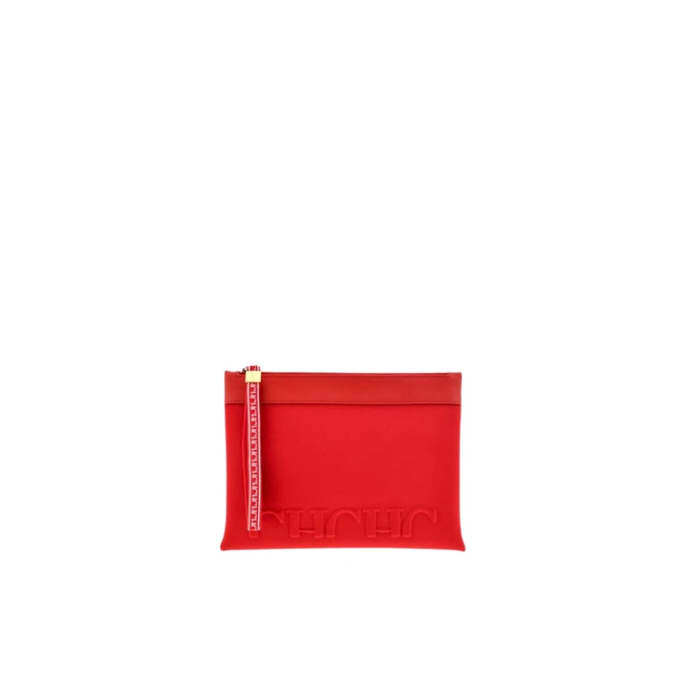 Carolina Herrera Rode Neopreen Insignia Pouch Red Dames