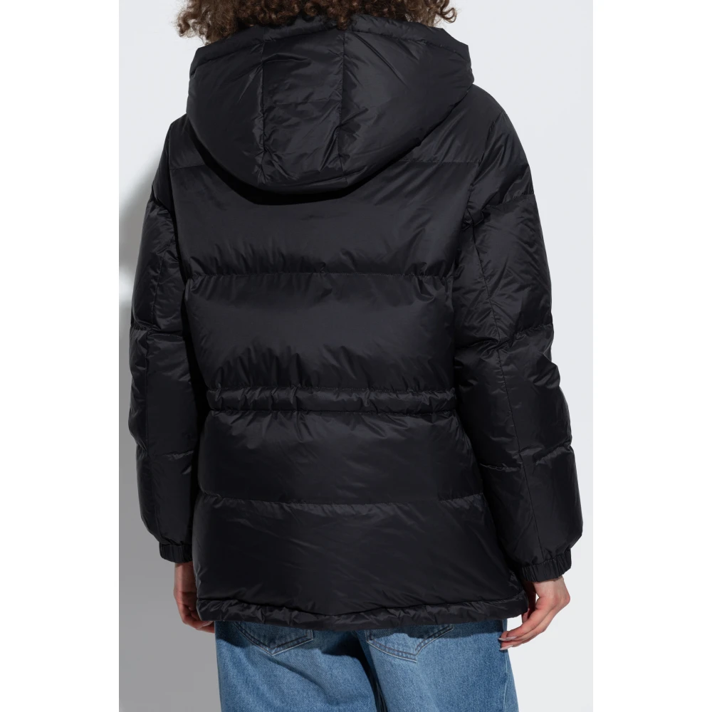 Yves Salomon Omkeerbare jas met afneembare capuchon Black Dames