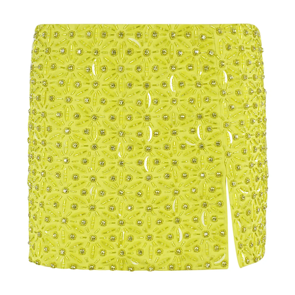 DES Phemmes Stijlvolle Geborduurde Minirok Yellow Dames