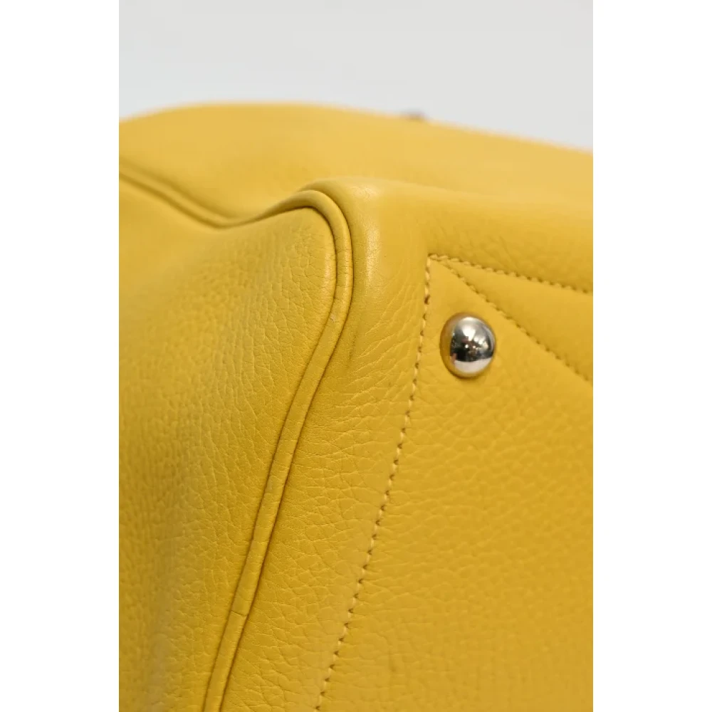 Hermès Vintage Pre-owned Leather handbags Yellow Dames