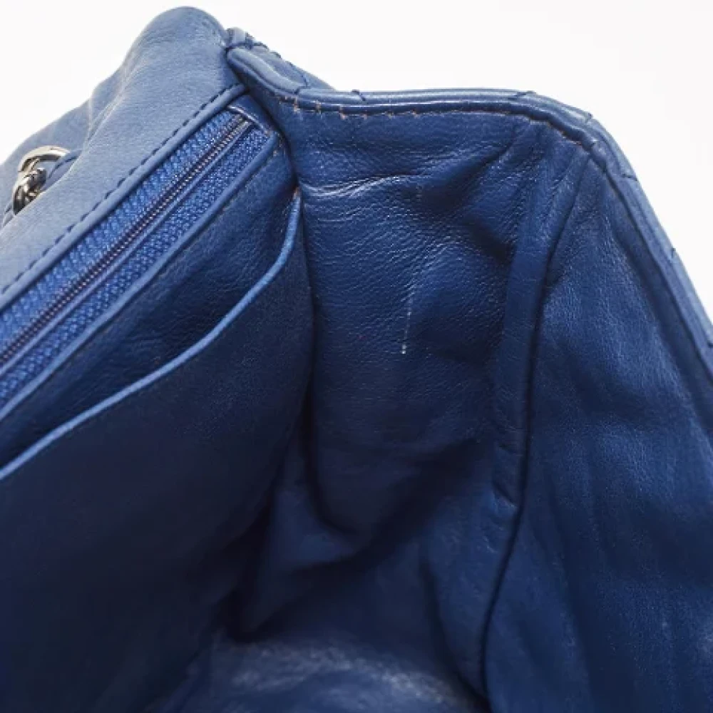 Chanel Vintage Pre-owned Leather chanel-bags Blue Dames
