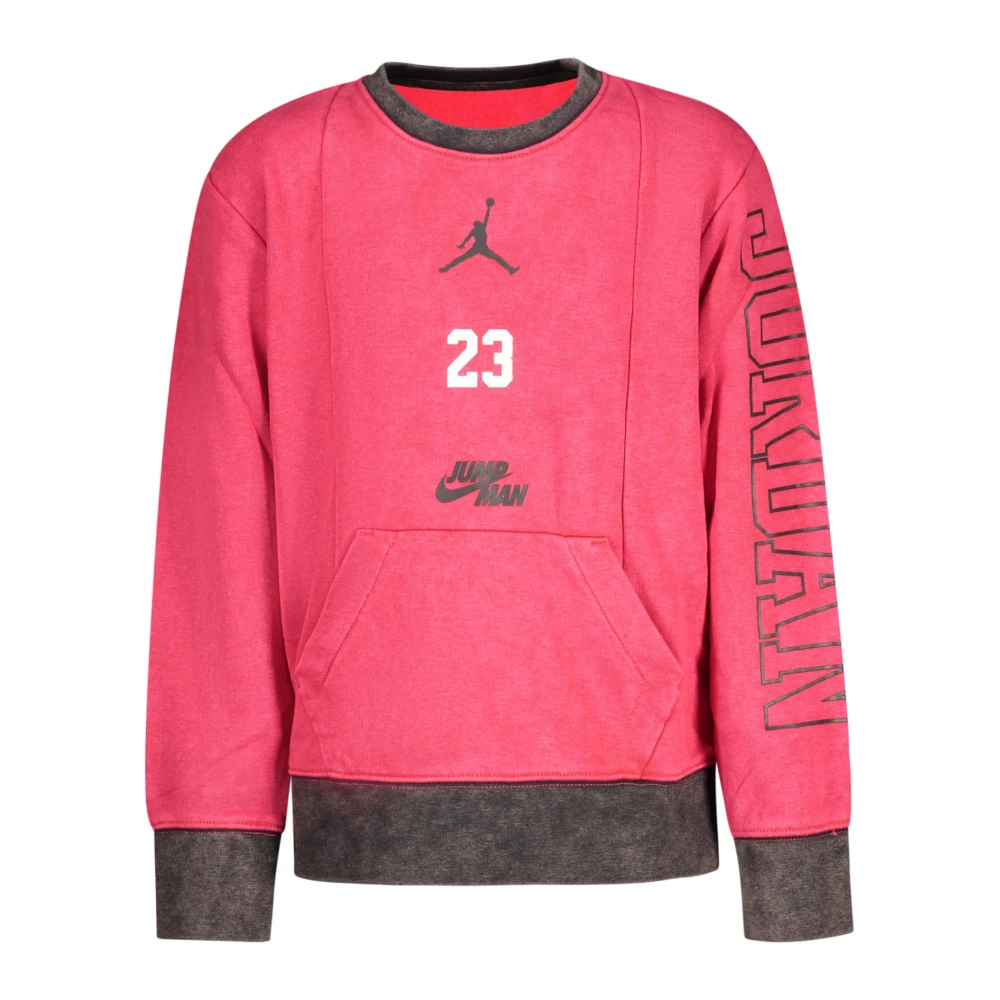 Jordan Unisex Kids Red Kids Sweatshirts, 10 Y, Long-Sleeved Sweatshirt