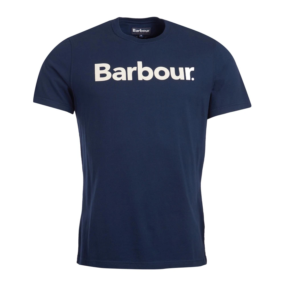 Barbour Logo T-Shirt in New Navy Blue Heren