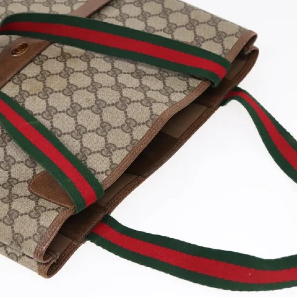 Gucci Vintage Pre-owned Leather totes Beige Dames