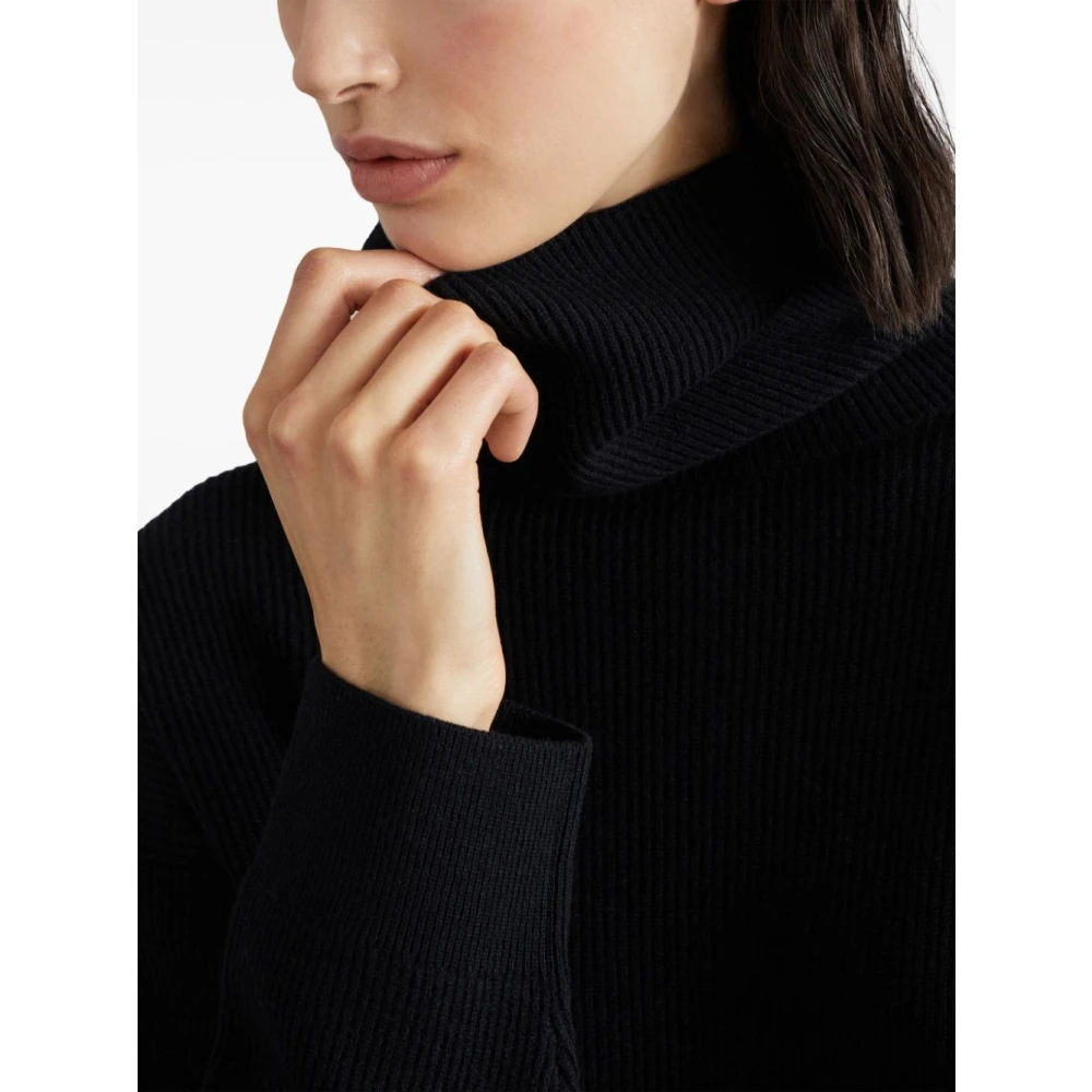 BRUNELLO CUCINELLI Zwarte Truien voor Mannen Black Dames