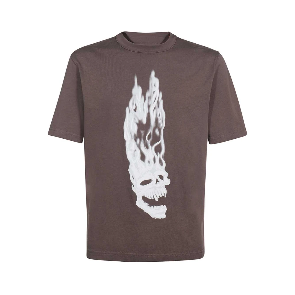 Heron Preston Katoenen T-shirt met Frontprint Brown Heren