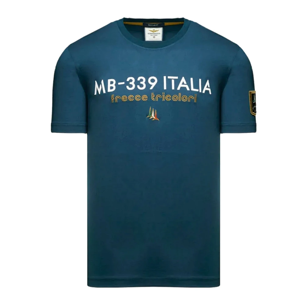 Aeronautica Militare Men's Blue Ts2523 T-Shirt - T-Shirts - 2XL - Tops