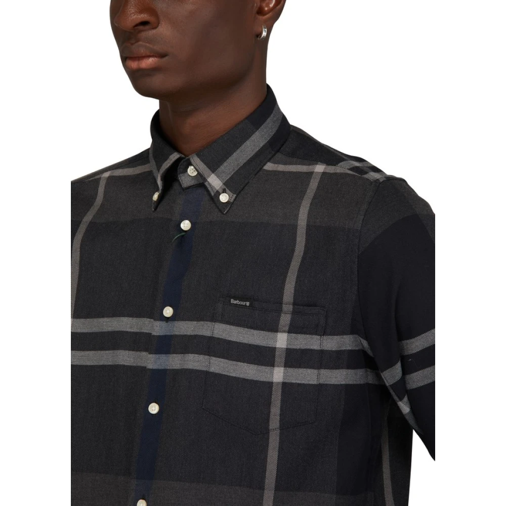 Barbour Casual Flanellen Geruit Overhemd Gray Heren