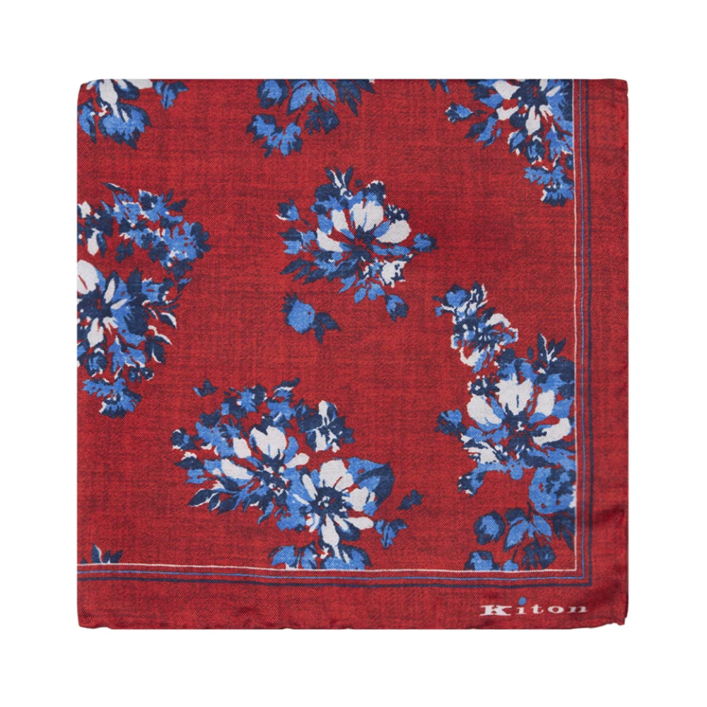 Kiton Rode Zijden Elegant Sjaal Red Heren