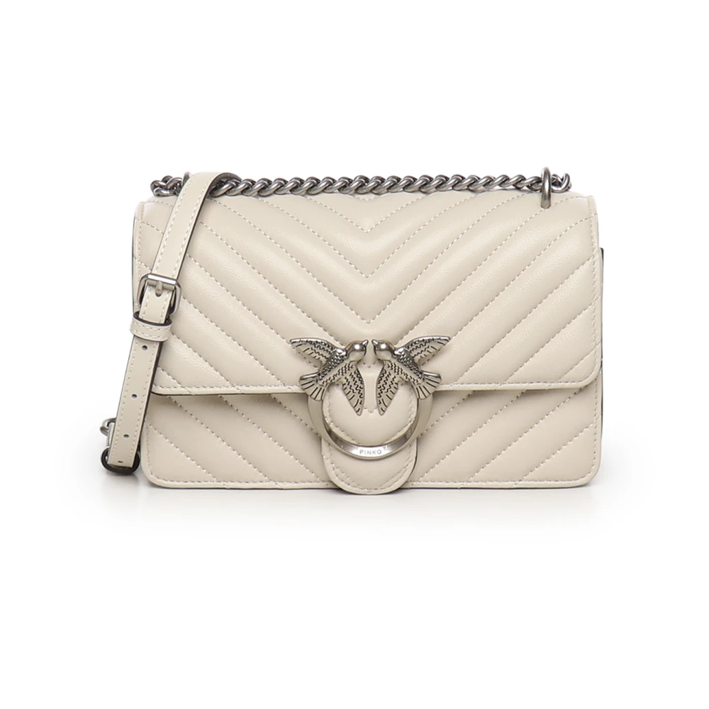Pinko Donna Bianco - Borsa Piccola A Tracolla Love Bag One Chevron - Immagine 3