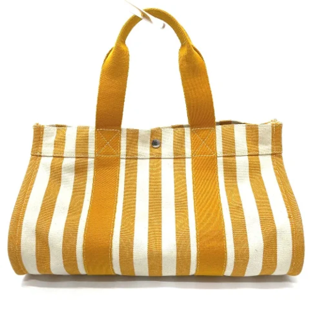 Hermès Vintage Pre-owned Cotton handbags Orange Dames