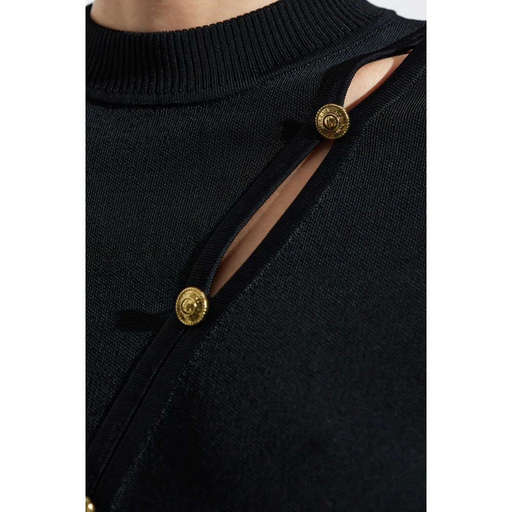 Versace Jeans Couture Trui met sluiting Black Dames