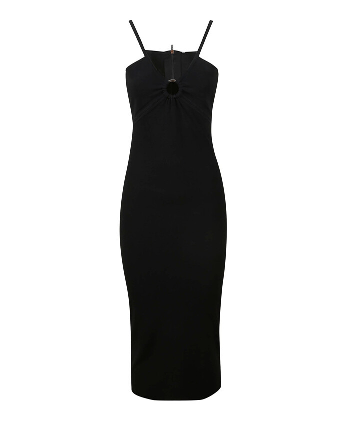 black-stretch-knit-dress-with-metal-ring