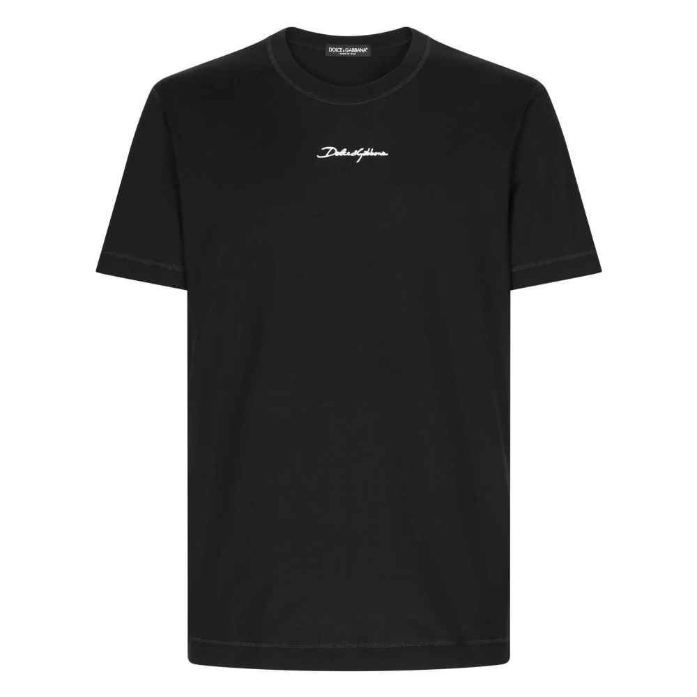 Dolce & Gabbana Zwarte T-shirt met stijl N0000 Black Heren