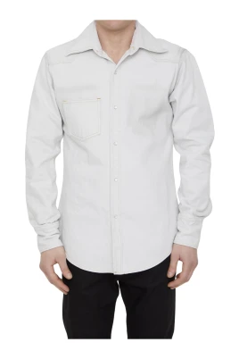 Långärmad denimskjorta