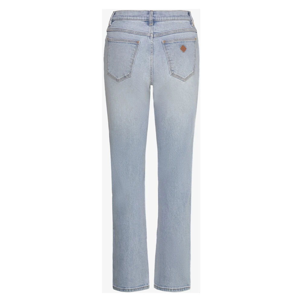 Abrand Jeans Slim Fit Cropped Jeans met Comfort Stretch Blue Dames
