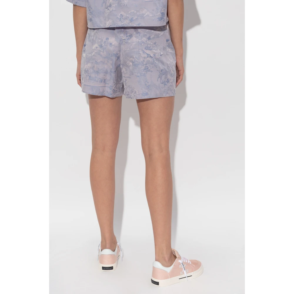 Off White Gestreepte shorts Purple Dames