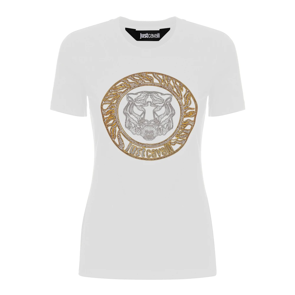 Roberto Cavalli Stijlvolle witte T-shirts en Polos White Dames