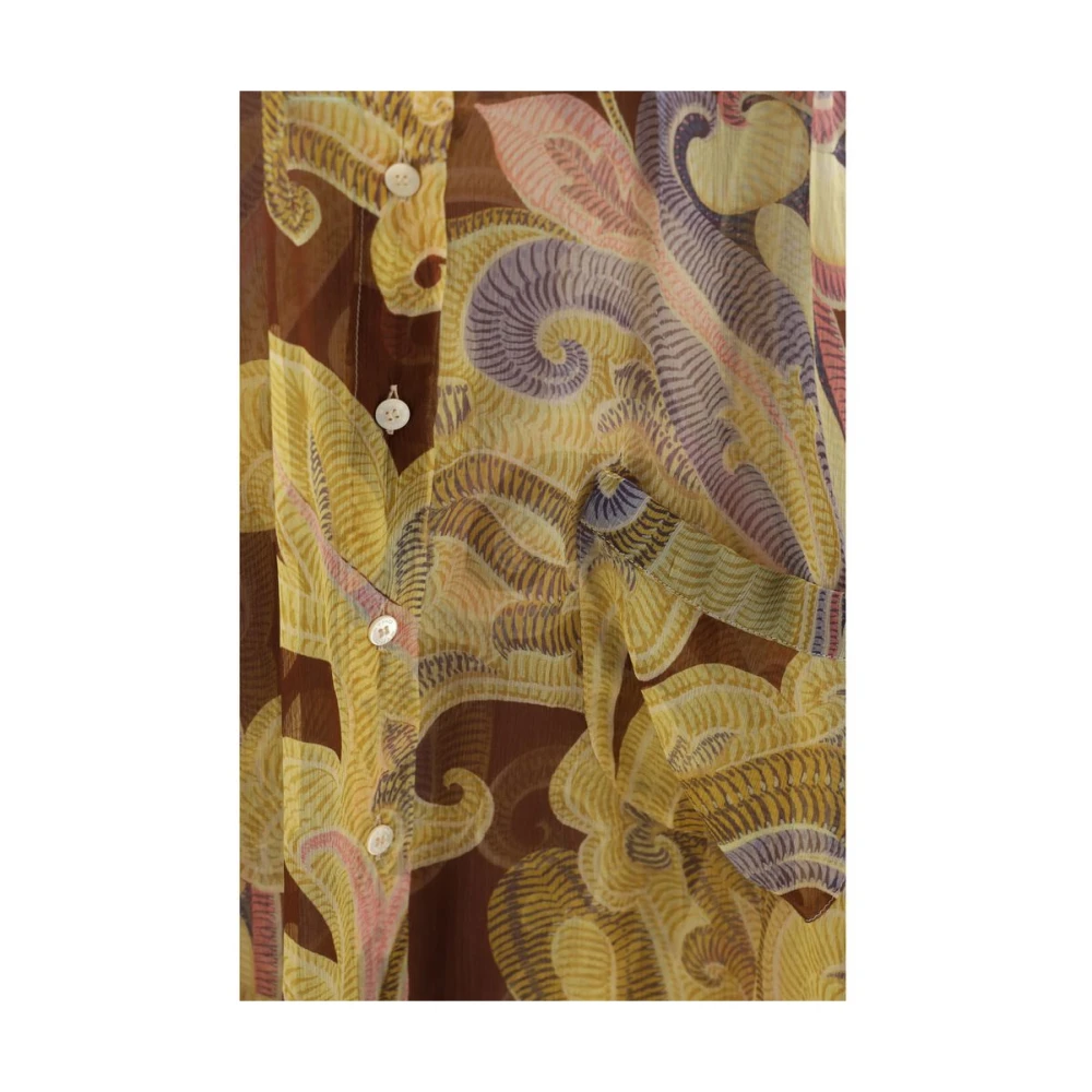 ETRO Zijden Overhemd met Paisley Patroon Multicolor Dames