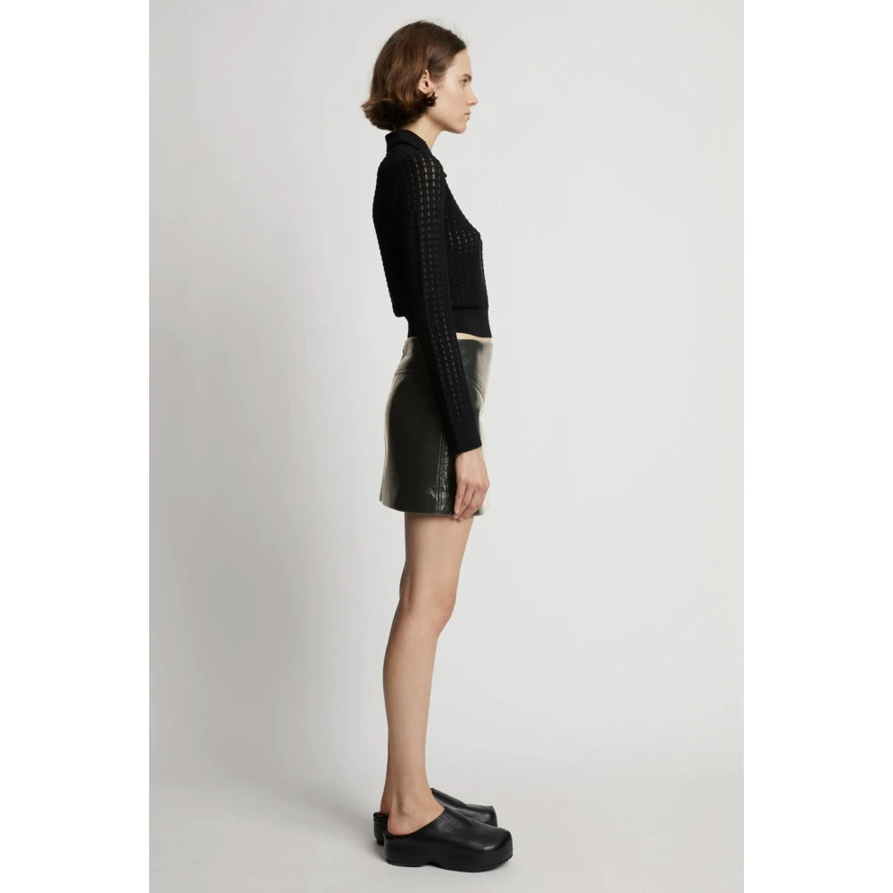 Proenza Schouler Glanzende Effect Minirok Green Dames