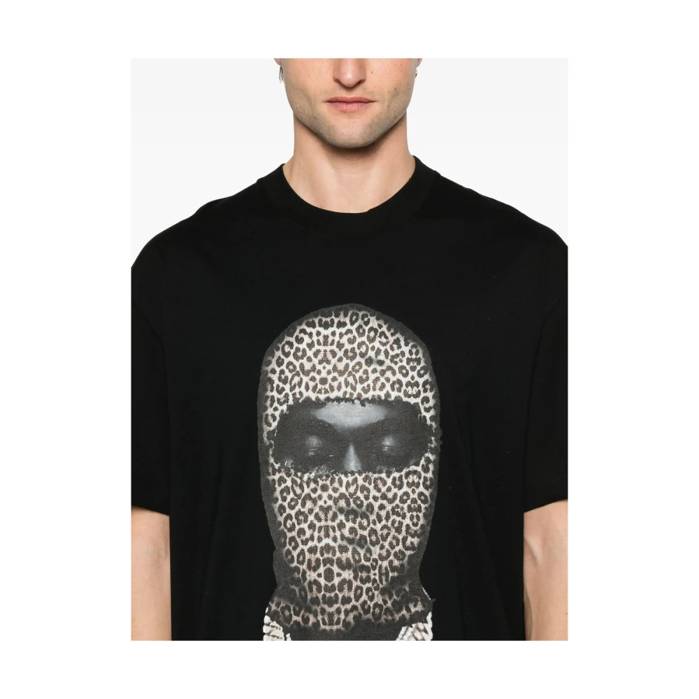 IH NOM UH NIT Zwart Logo Print Crew Neck T-shirt Black Heren