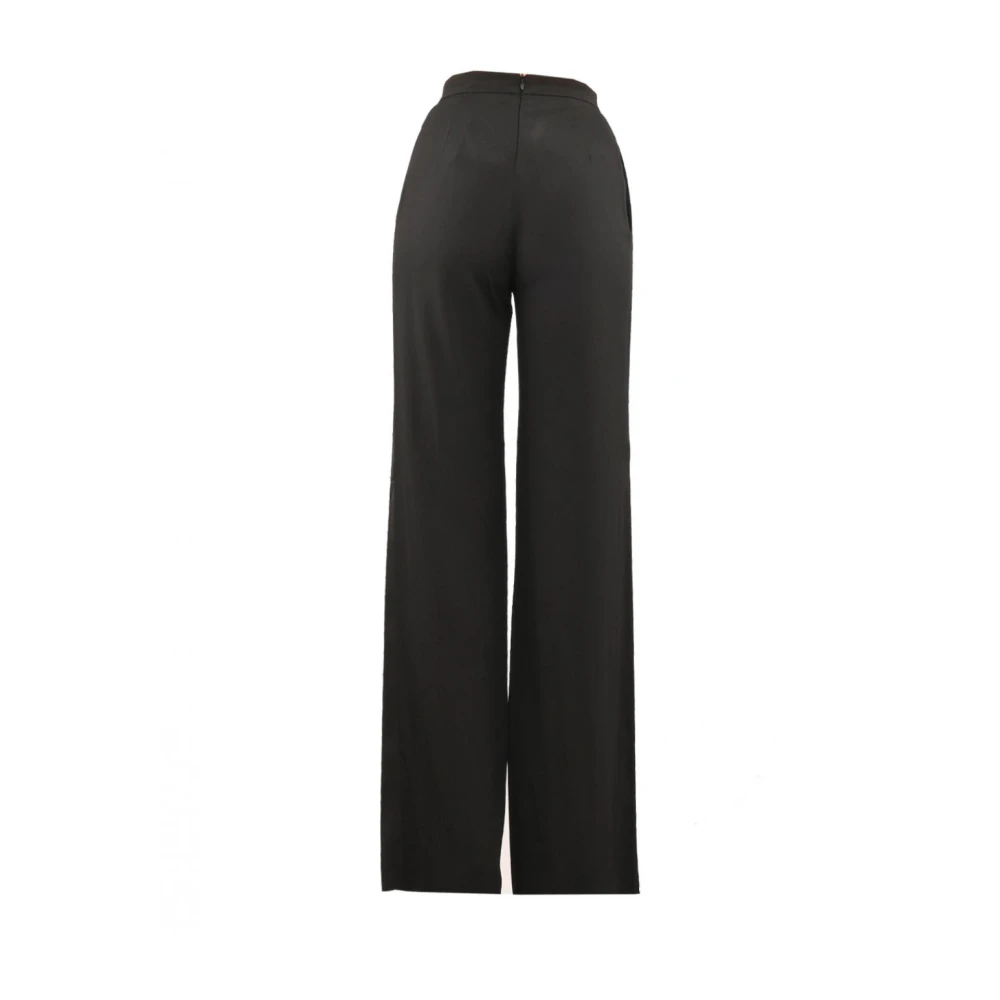 Pennyblack Hoge Taille Palazzo Broek met Satijnen Afwerking Black Dames