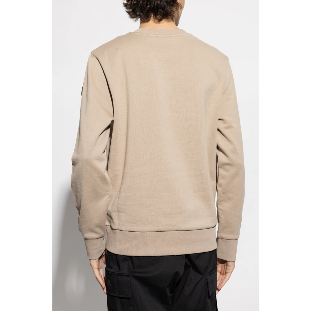 Moncler Sweatshirt met logo Beige Heren