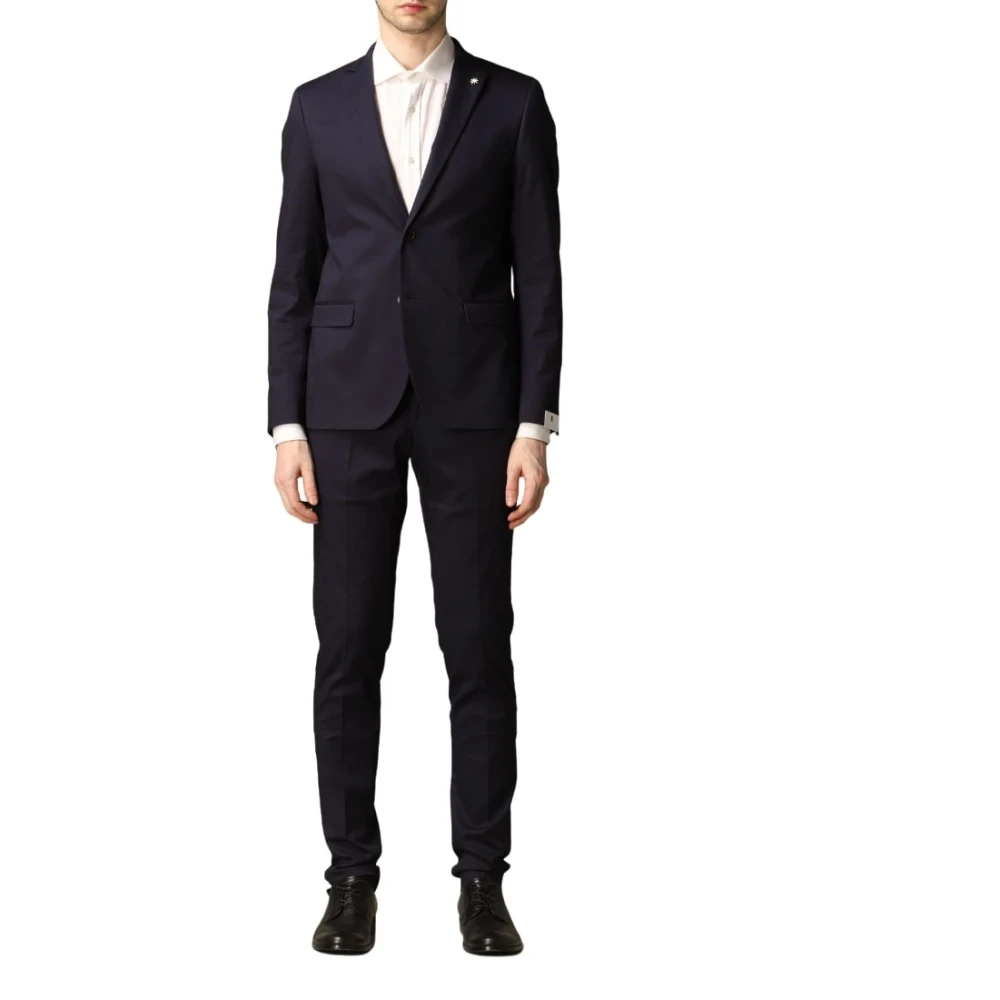 Manuel Ritz Elegant Suit Set for Men Blue Heren