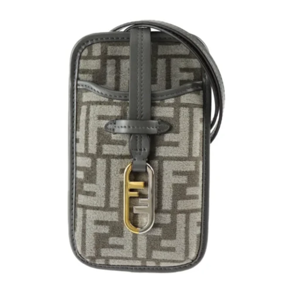 Fendi Vintage Pre-owned Cotton fendi-bags Gray Dames